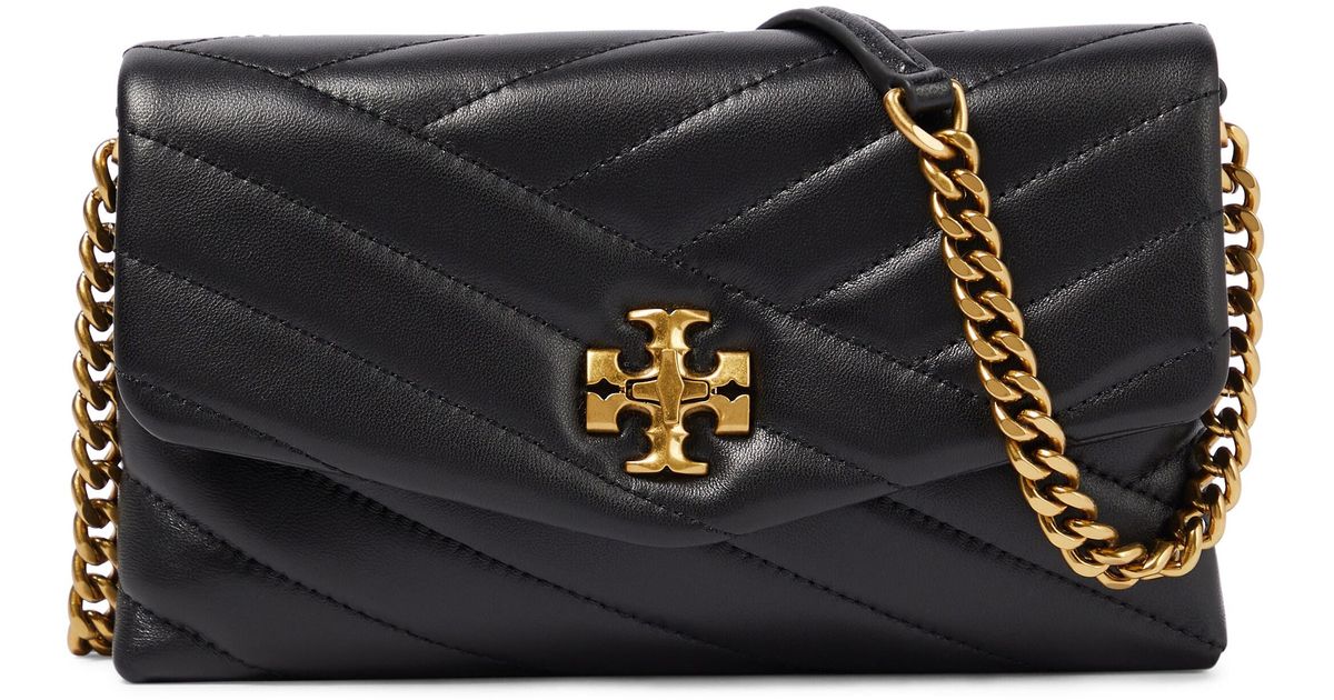 Tory Burch Kira Quilted Leather Shoulder Bag in Black Lyst Australia