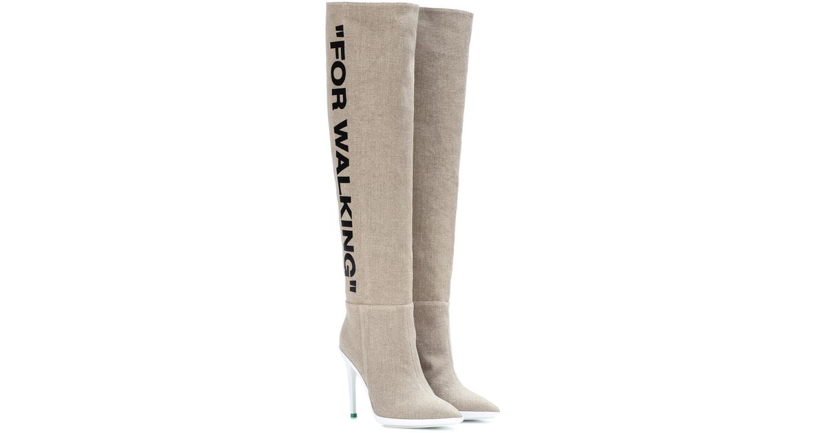 Stivali For Walking in canvas di Off-White c/o Virgil Abloh in Neutro | Lyst