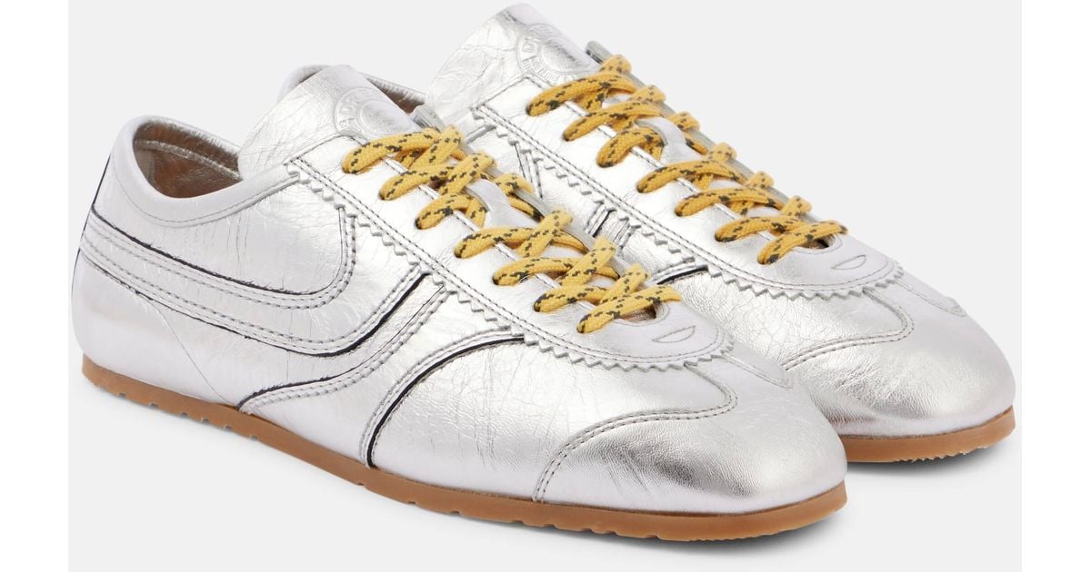 Dries Van Noten Metallic Leather Sneakers | Lyst UK Dries Van Noten Metallic Leather Sneakers | Lyst UK