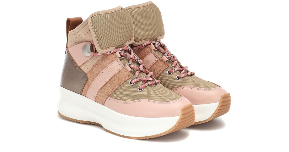 chloe high top sneakers