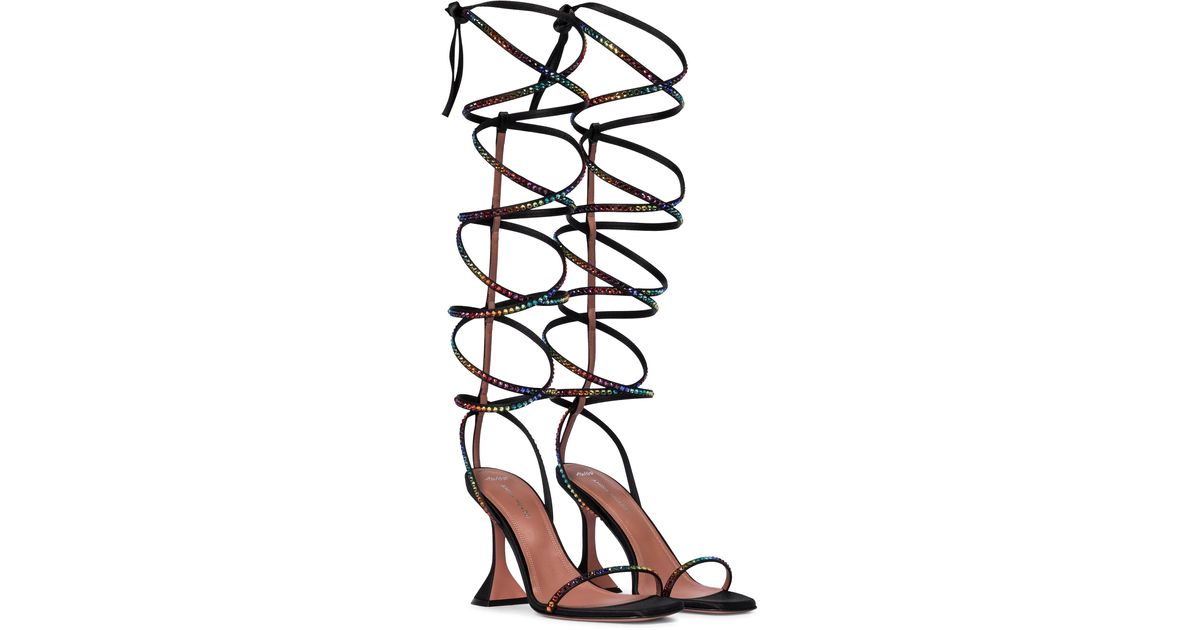 amina muaddi black heels