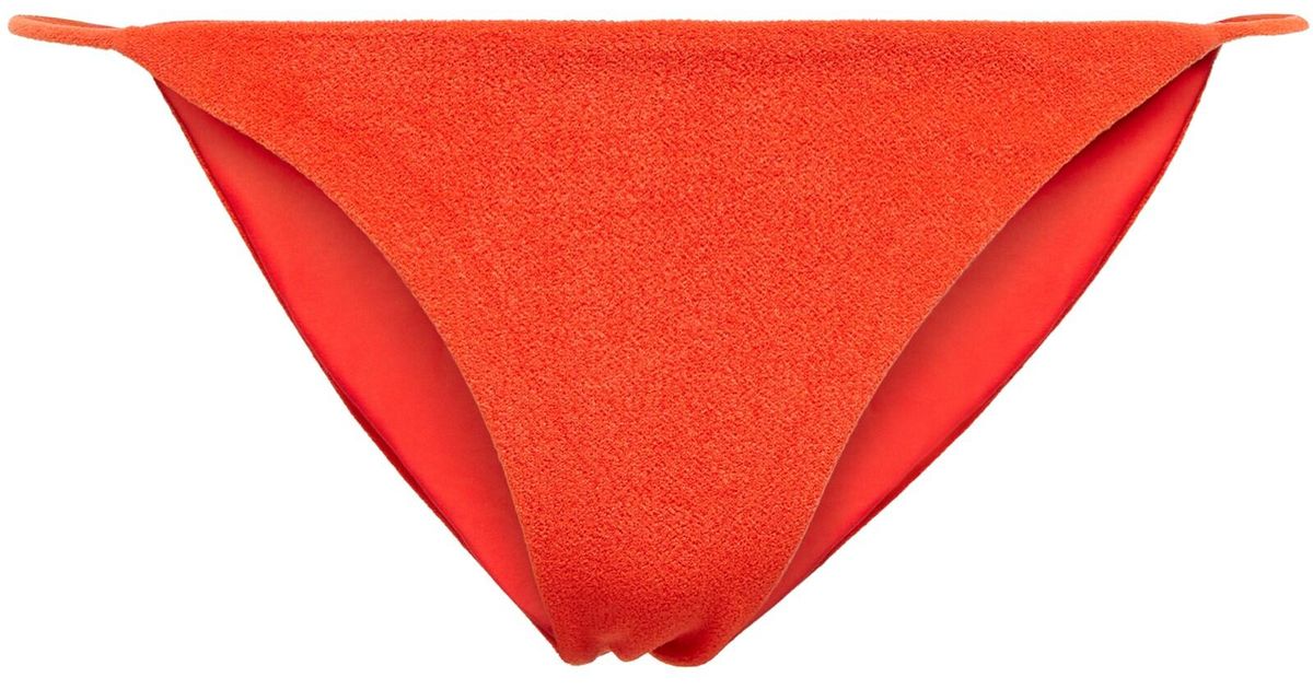 JADE Swim Bare Minimum Terry Bikini Bottoms in Red | Lyst