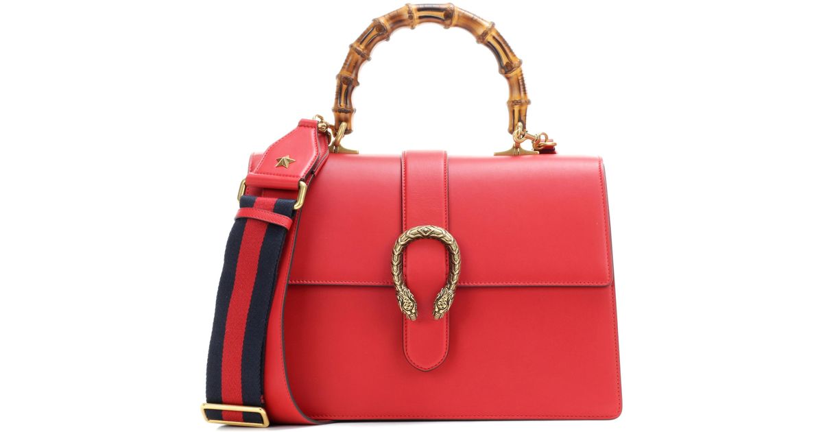 Gucci Dionysus Large Leather Shoulder Bag in Red - Lyst