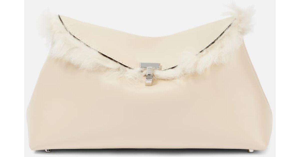 T-Lock Woven Leather Clutch main image 1