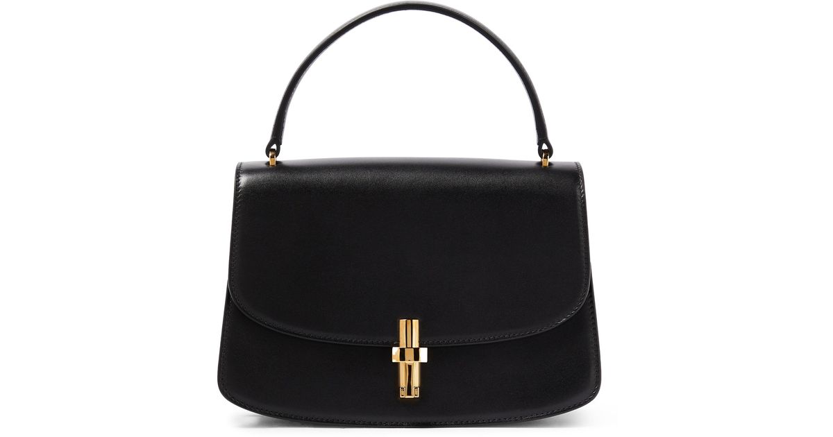 The Row Sofia Leather Shoulder Bag in Black | Lyst