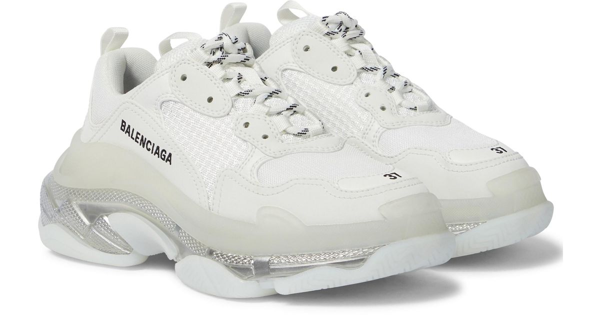Balenciaga white clear sole best sale