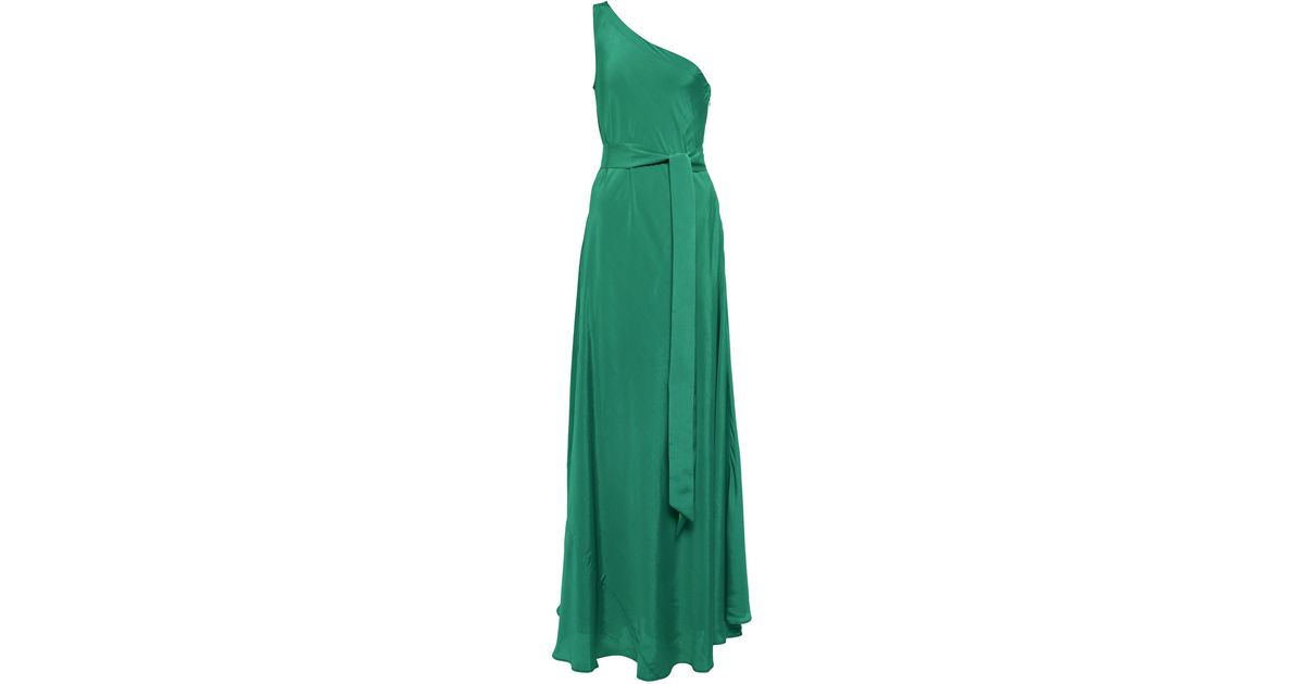 Alexandra Miro Synthetic Odette One-shoulder Maxi Dress in Green | Lyst ...
