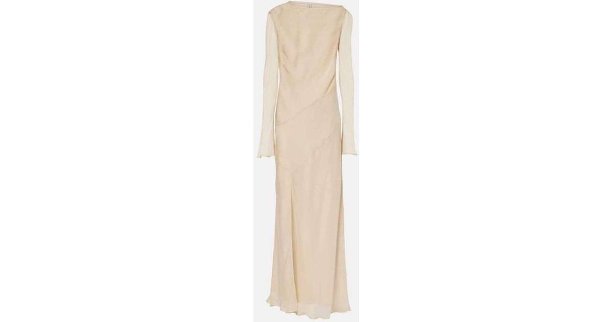 white christmas dresses Melrose Satin Chiffon Maxi Dress