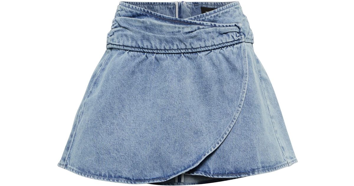 Isabel Marant Neladler Denim Miniskirt in Blue | Lyst