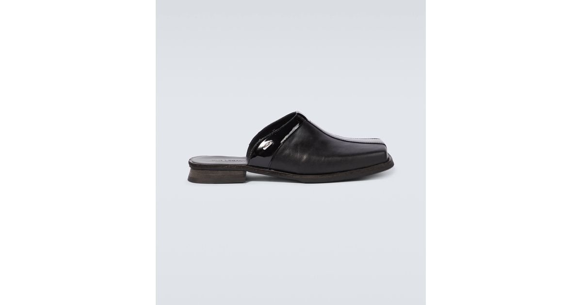 Our Legacy Blunt Leather Mules in Black for Men | Lyst Canada