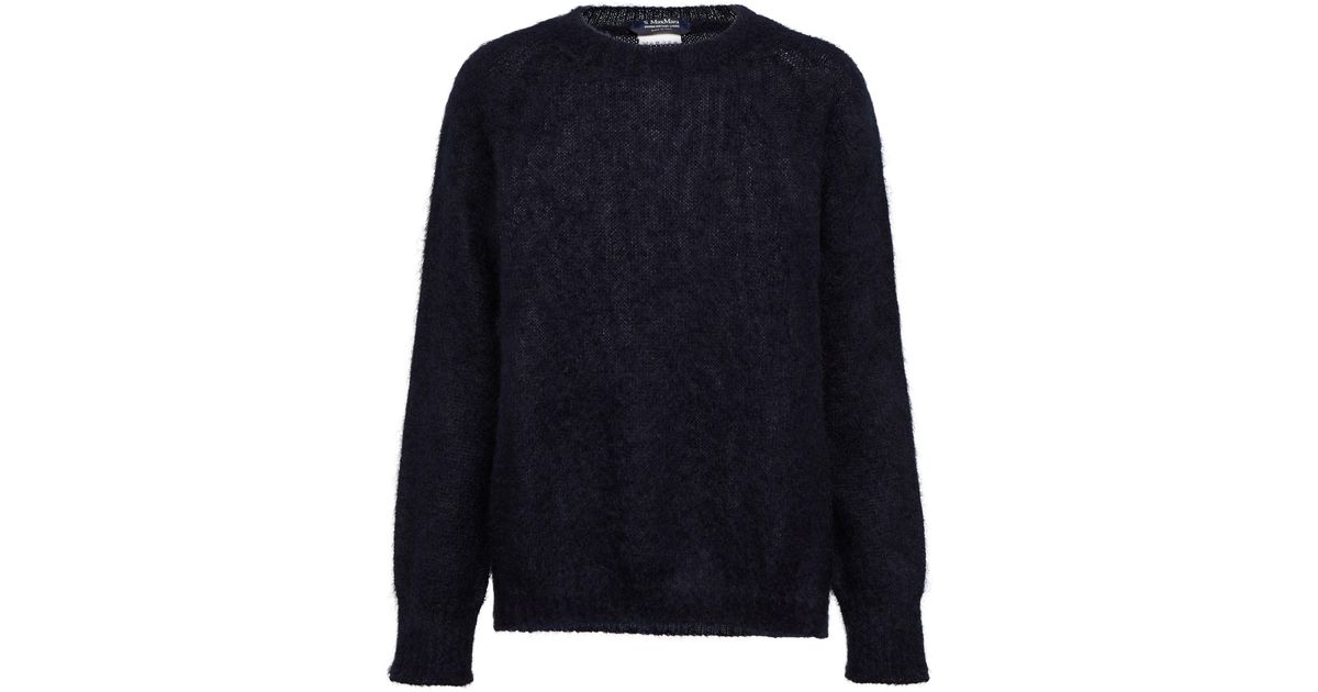 Max Mara Este Mohair-blend Sweater in Blue | Lyst
