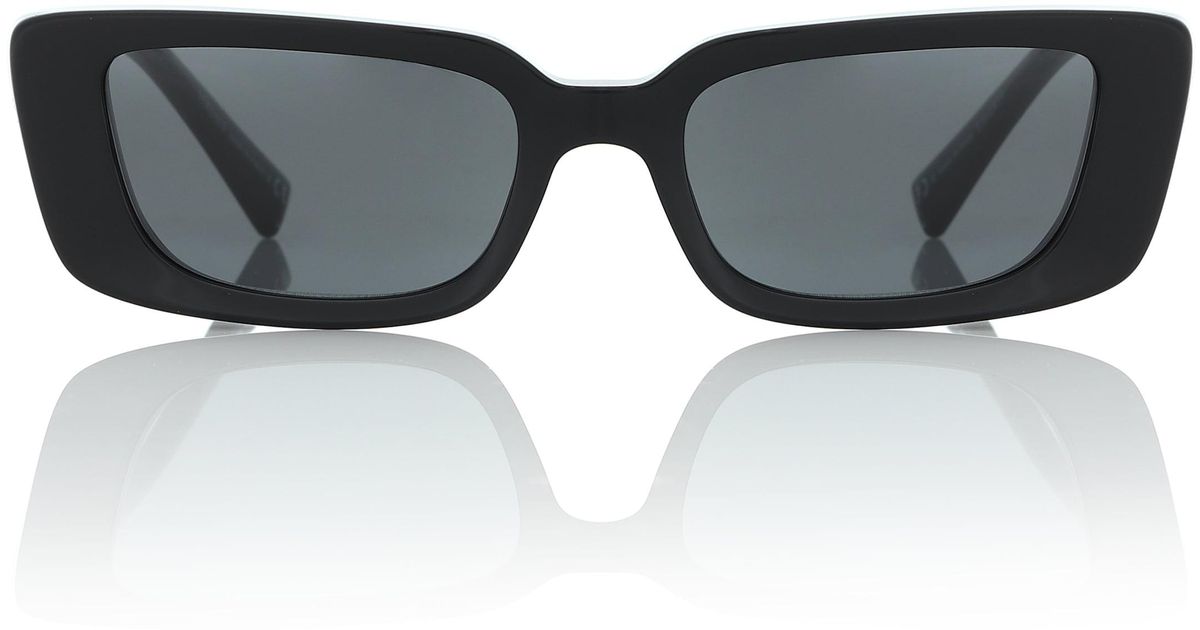 Versace Virtus Rectangular Sunglasses in Black | Lyst