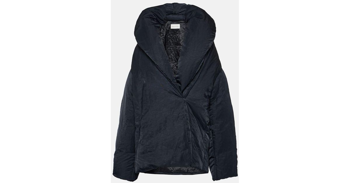 ダウンジャケット・コート DRIES VAN NOTEN | VOLTAIRE SHAWL COLLAR DOWN JACKET BLACK Voltaire Puffer Jacket – La Garçonne