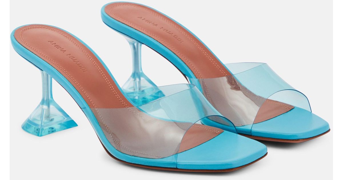 AMINA MUADDI Lupita 70 Pvc Sandals in Blue | Lyst