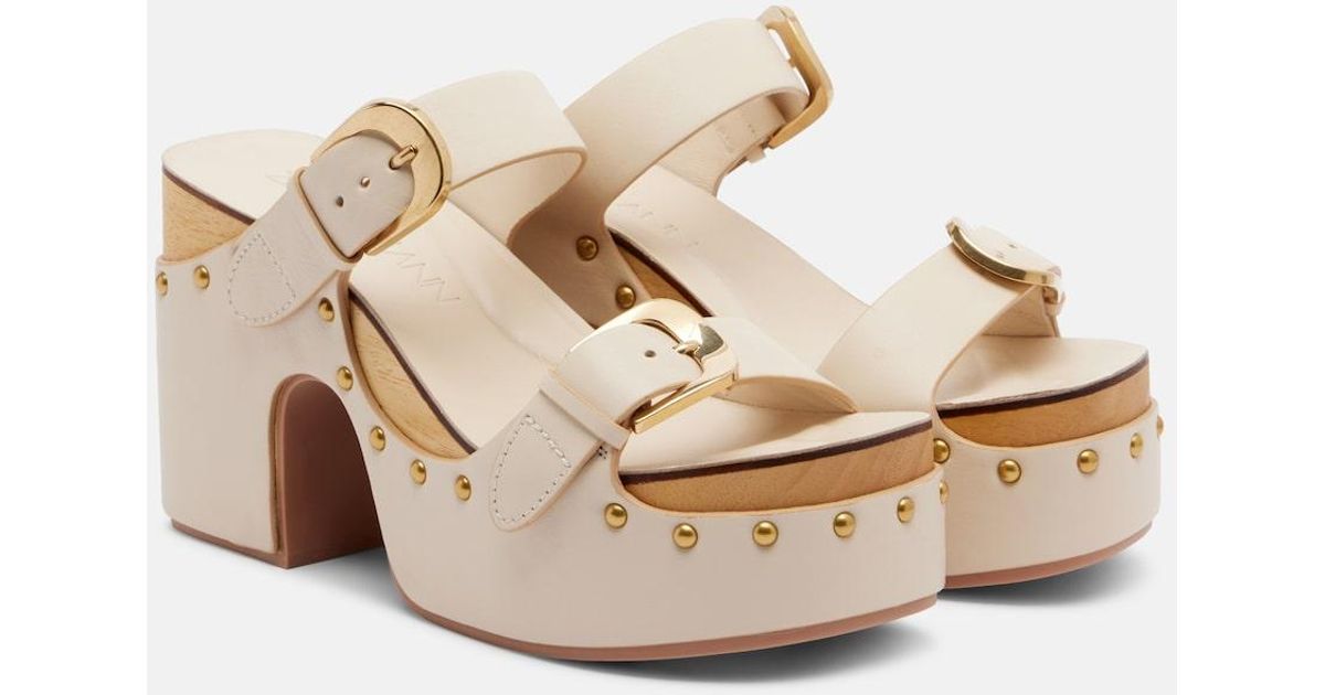 Zimmermann Alight Studded Leather Platform Sandals in Natural | Lyst