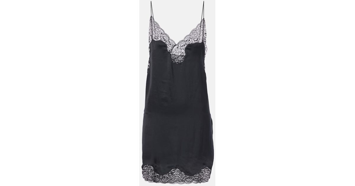 black lace slip dress zara Fashion Black Lace Trim Zara White Black Dress Ladies Dresses Black Lace  Trim Satin Lace Slip Dress Saint Laurent Lace-Trimmed Satin Slip Dress