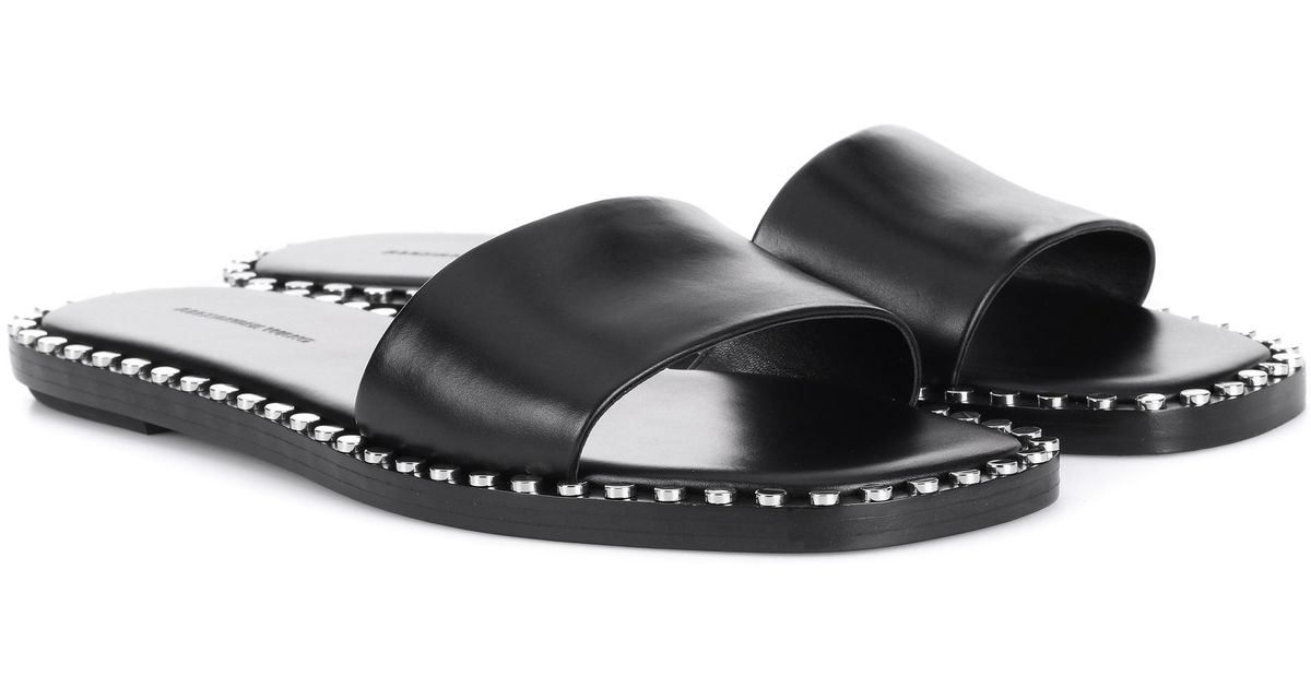 alexander wang lola studded slides