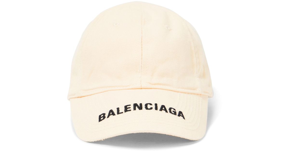 Balenciaga Logo Cotton Baseball Cap in 