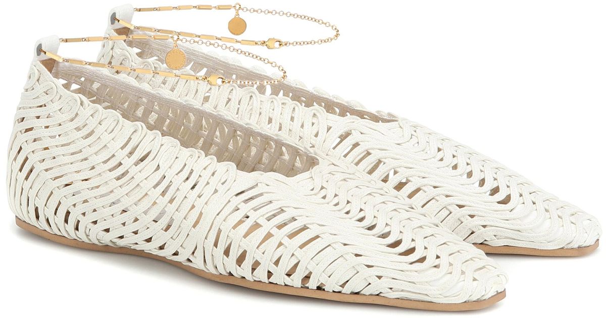 stella mccartney woven ballet flats