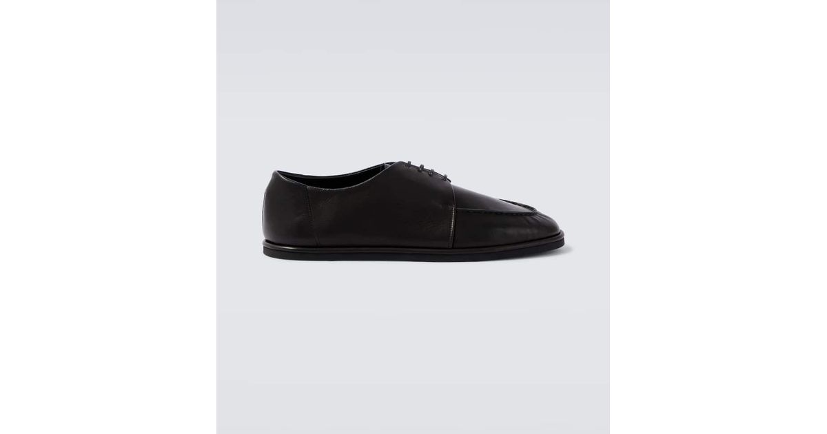 靴 Auralee leather lace-up shoes AURALEE Leather Lace-Up Shoes in Black for Men | Lyst