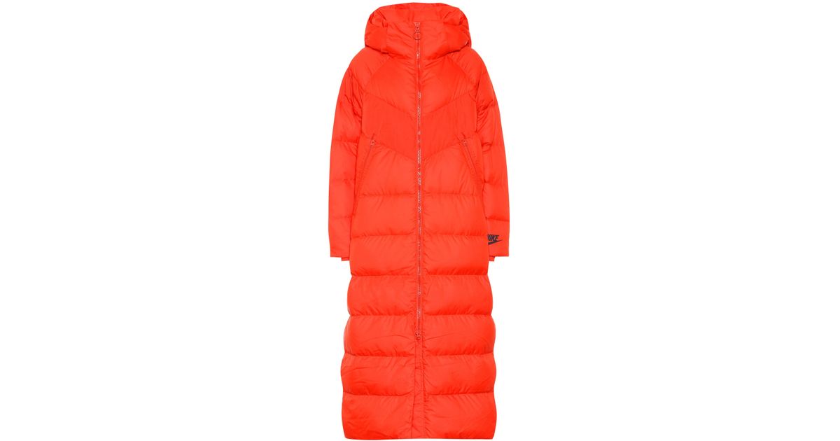 Nike Down-filled Puffer Coat in Red - Lyst