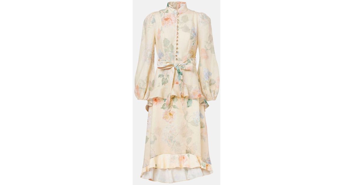 zimmermann illuminate peplum midi dress Zimmermann Illuminate Peplum Midi Dress