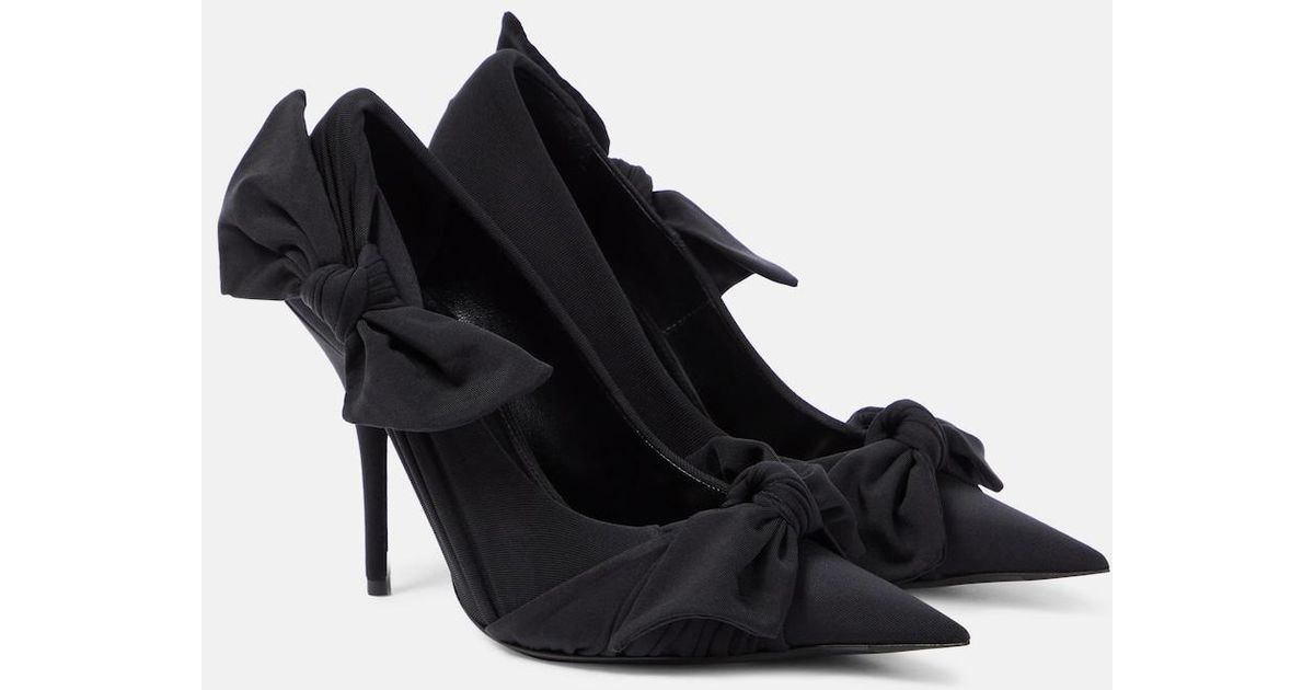 Balenciaga Knife Knot Bow-Detail Pumps in Black | Lyst UK
