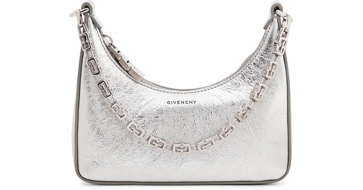 Givenchy Moon Cut Out Mini Leather Shoulder Bag in White | Lyst