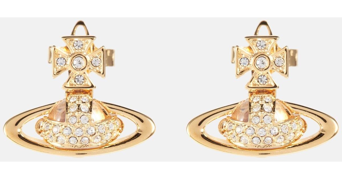Vivienne Westwood Sorada Crystalembellished Earrings in Metallic Lyst UK