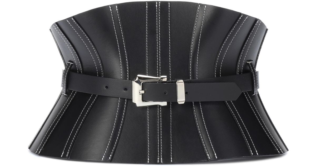 Mugler Leather Corset Belt in Black | Lyst Australia