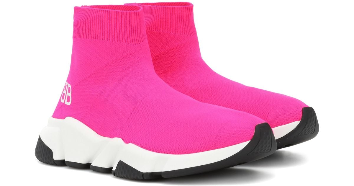 pink balenciaga speed trainers