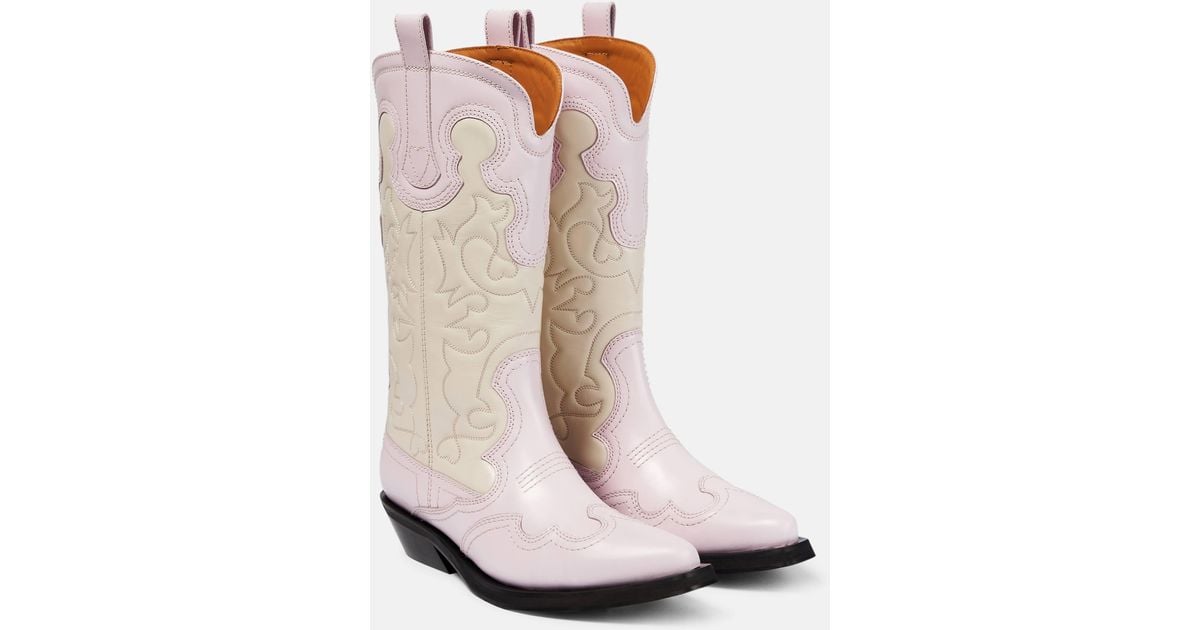 Ganni pink cowboy boots new arrivals