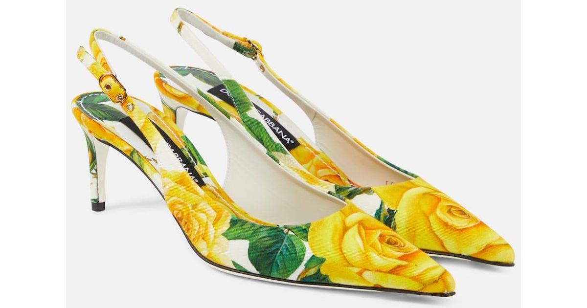 Yellow floral on sale pumps