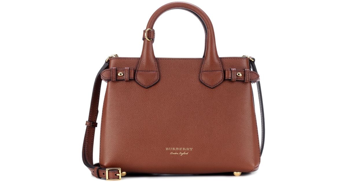 The banner leather handbag Burberry Brown in Leather - 31707221