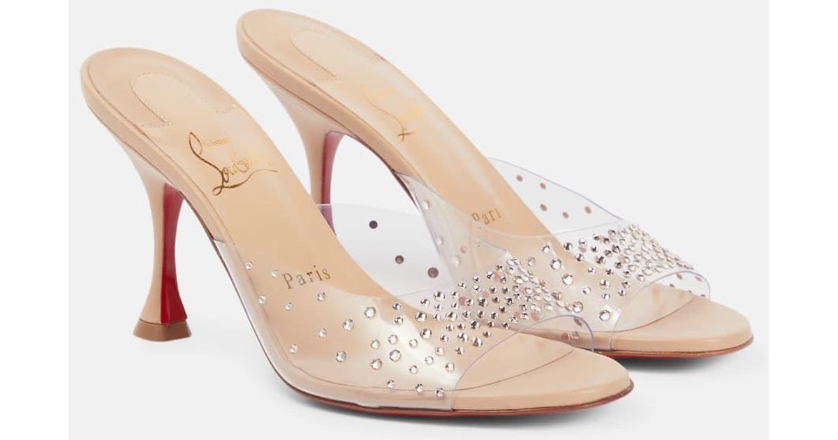 【Christian Louboutin】 Nudes Degramule embellishedミュール Christian Louboutin Nudes Degramule Embellished Mules | Lyst