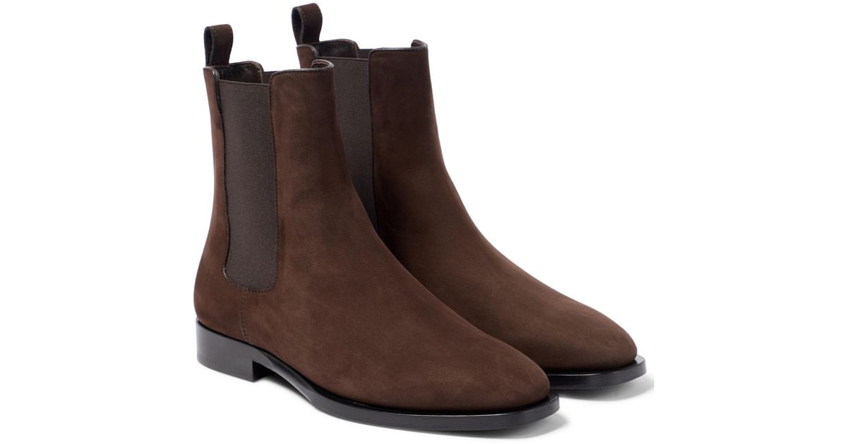 The Row Grunge Suede Chelsea Boots in Brown | Lyst