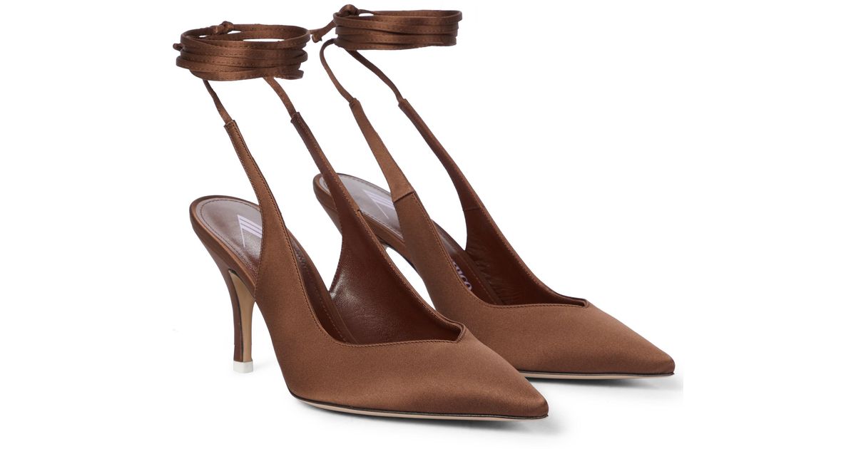 105mm Venus Satin Slingback Pumps