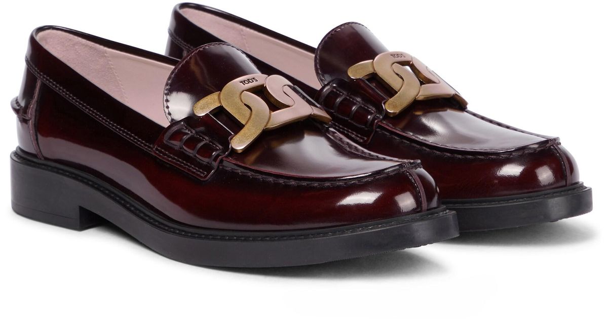 Tod's Catena Classic Leather Loafers in Brown | Lyst