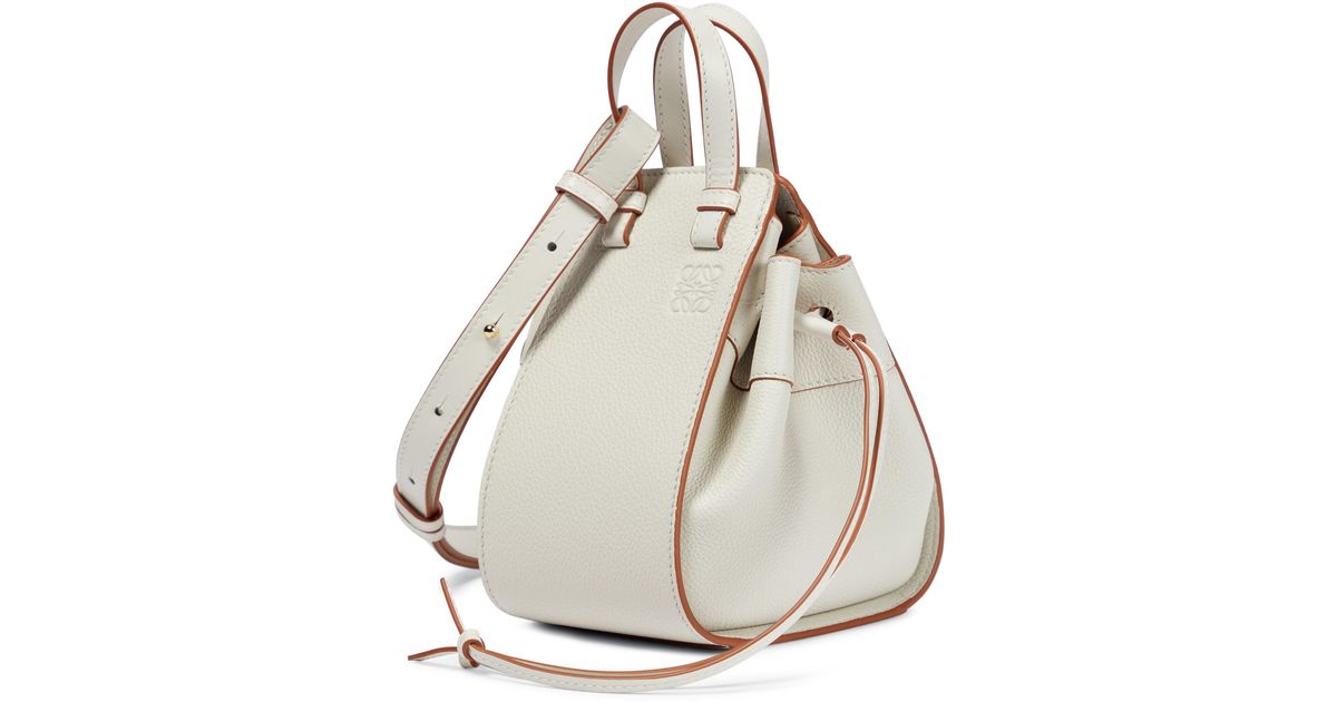 Loewe Hammock Mini Leather Shoulder Bag in White | Lyst Australia
