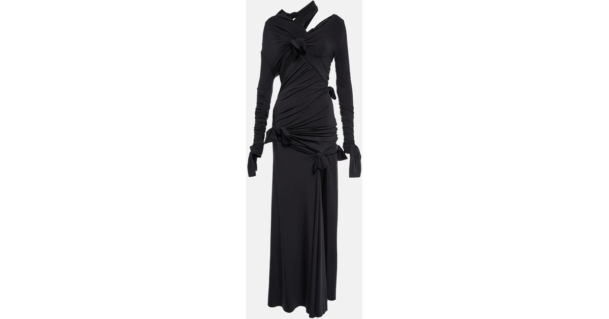 Balenciaga Knot Cutout Gown in Black | Lyst UK
