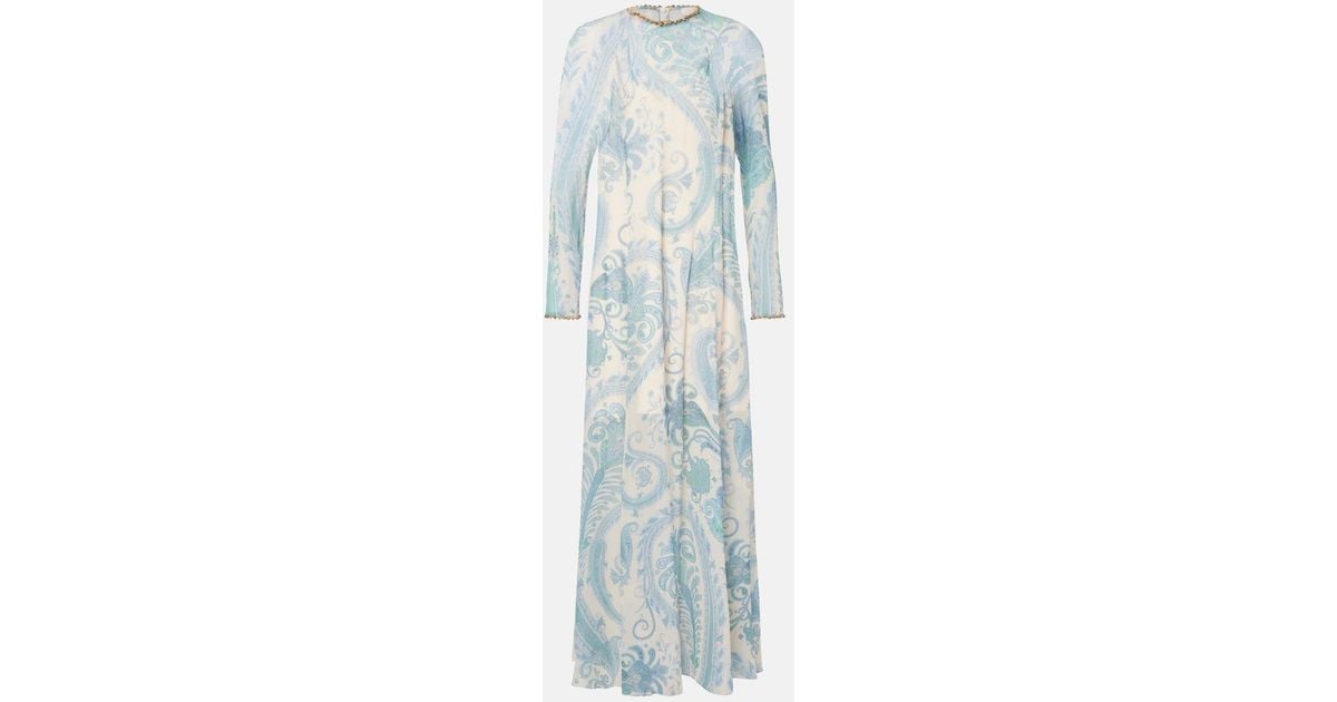 Zimmermann Illuminate Beaded Paisley Maxi Dress in Blue | Lyst Zimmermann Illuminate Beaded Paisley Maxi Dress in Blue | Lyst
