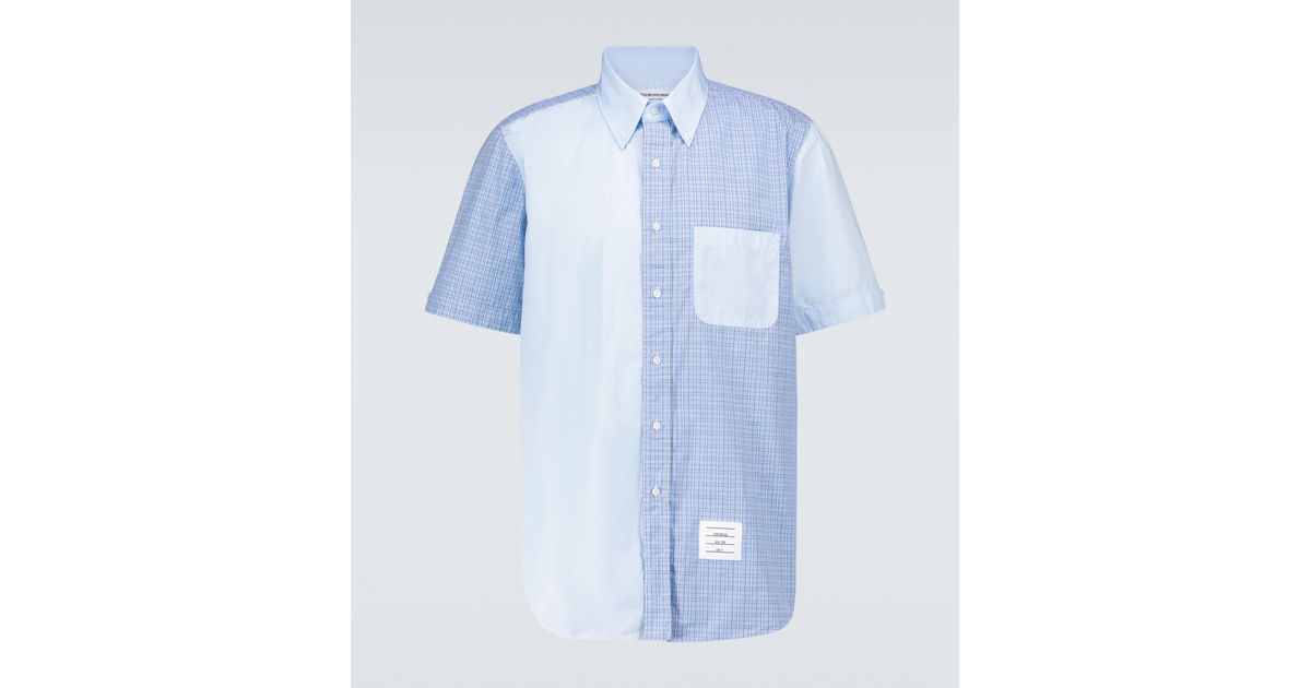 thom browne checked shirt