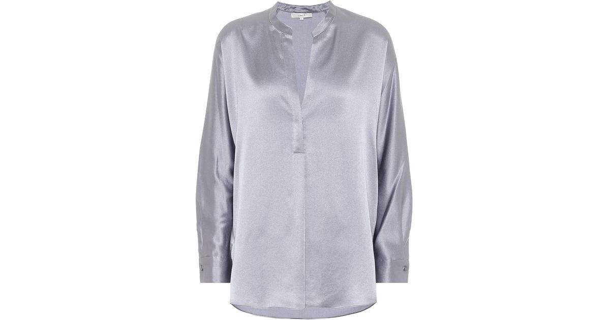 vince silk satin blouse