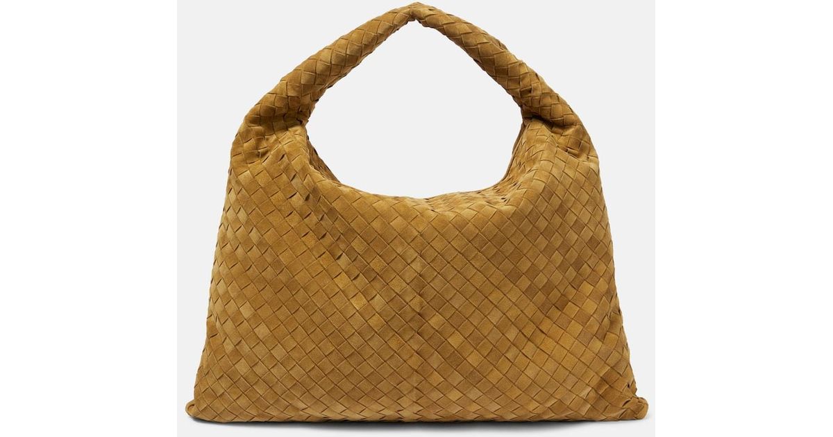 Bottega Veneta Hop Large Suede Tote Bag in Brown | Lyst