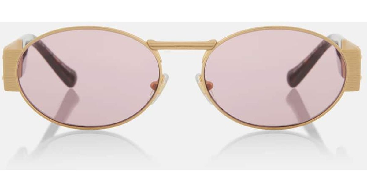 Gafas De Sol Ovaladas Medusa Deco Versace de color Rosa Lyst