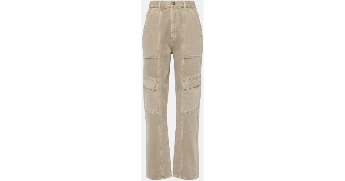 Agolde Cooper High Rise Cargo Jeans in Natural Lyst Canada