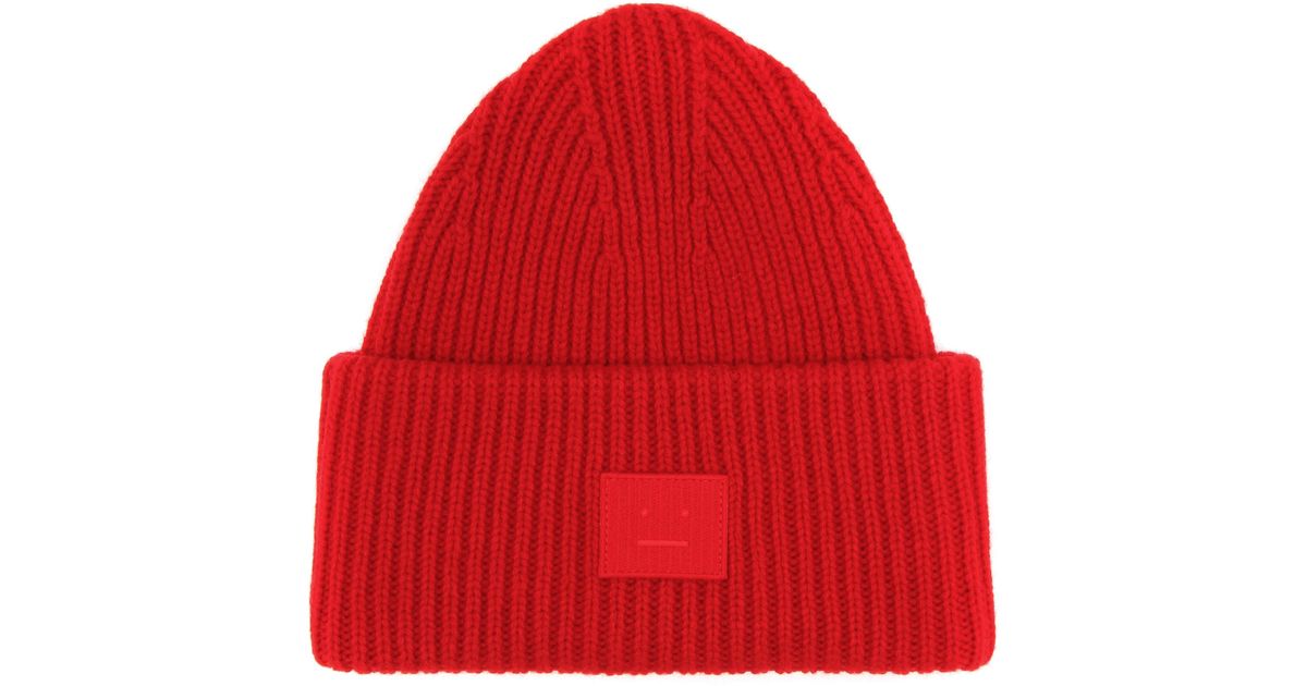 Acne Studios Pansy Face Hat In Red | Lyst