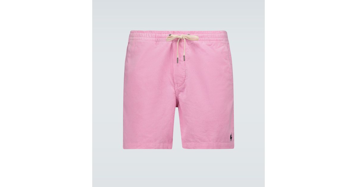 Polo Ralph Lauren Shorts aus Baumwollcord in Pink für Herren | Lyst DE