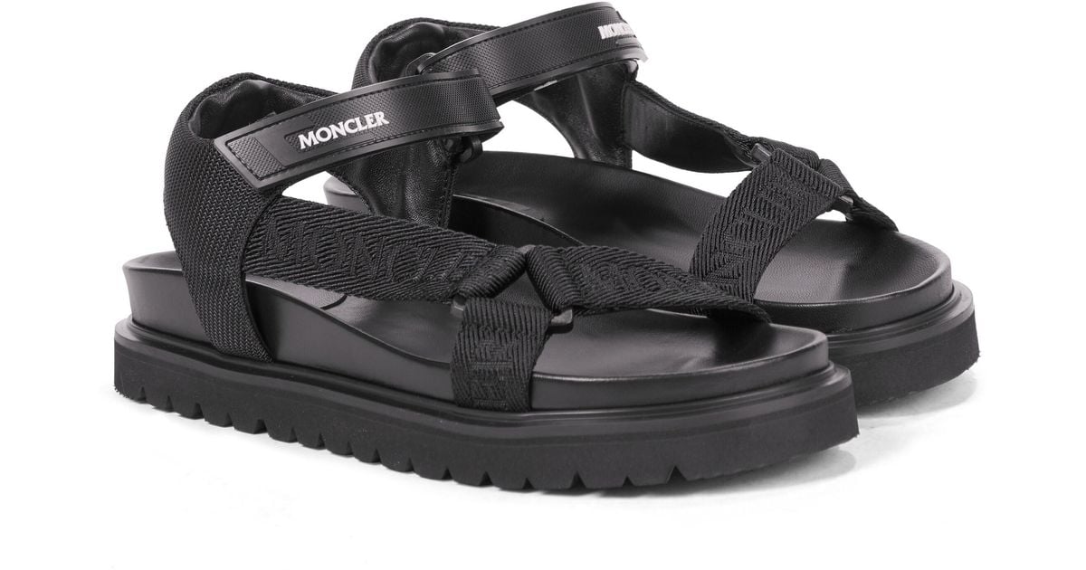 Moncler Flavia Trekking Sandals in Black | Lyst