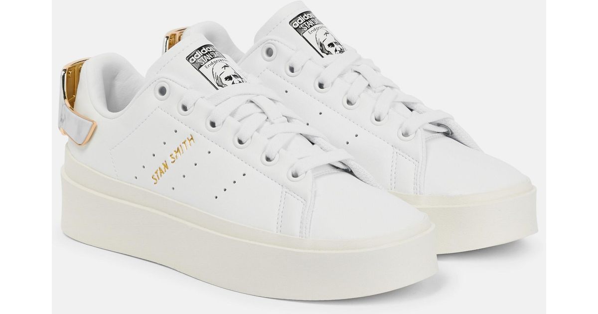 adidas Stan Smith Bonega Leather Sneakers in White | Lyst